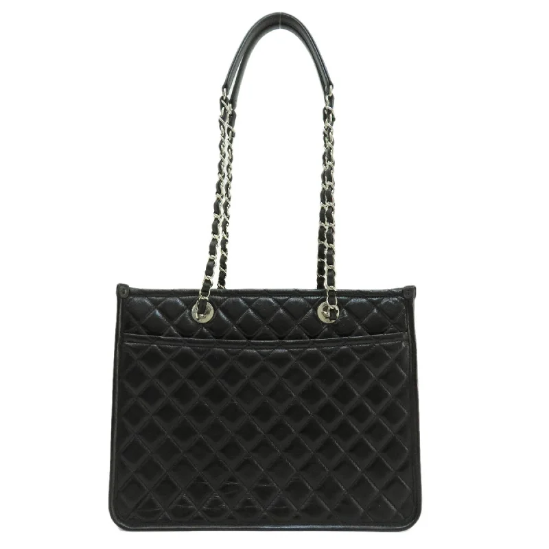 CHANEL Chain Bag Matelasse Tote Calf Women's