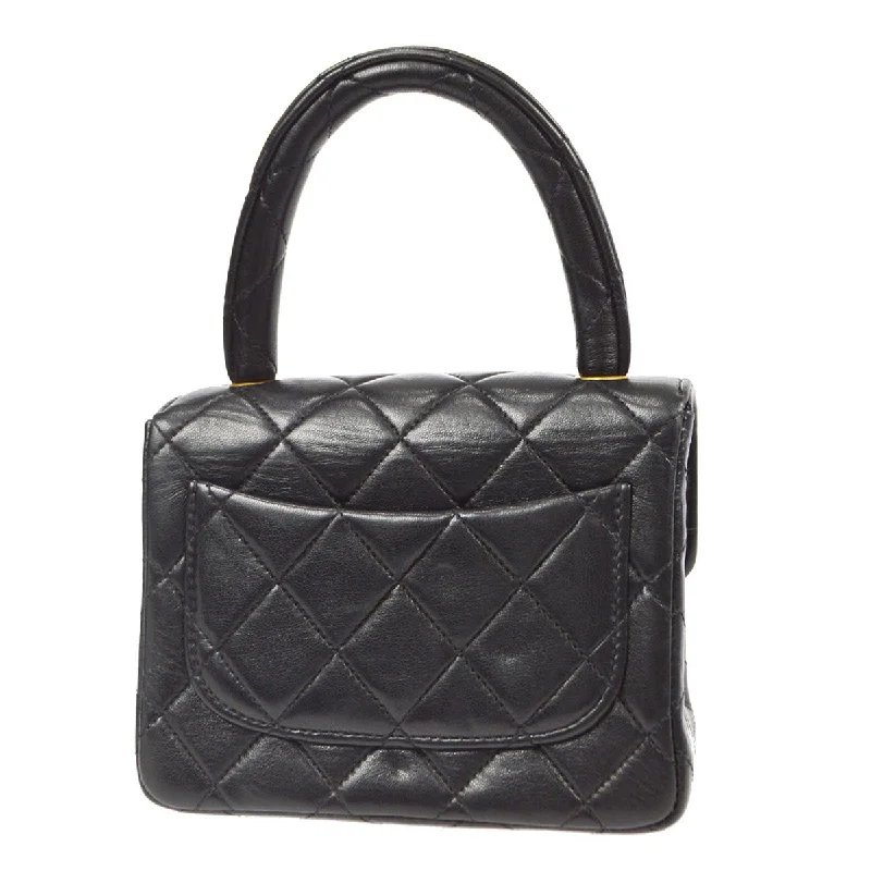 CHANEL Classic Flap Micro Handbag Black Lambskin 97677