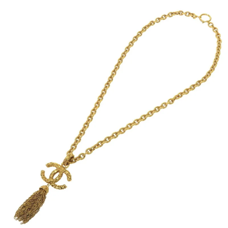 Chanel Lava Cocomark 93A Gold Chain Necklace