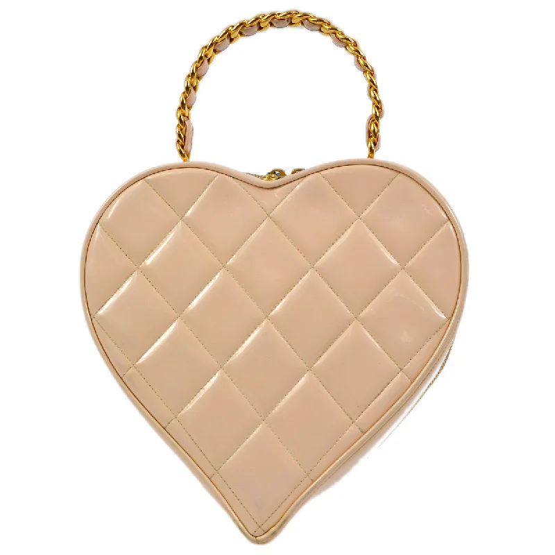 Chanel Light Pink Heart Vanity Handbag