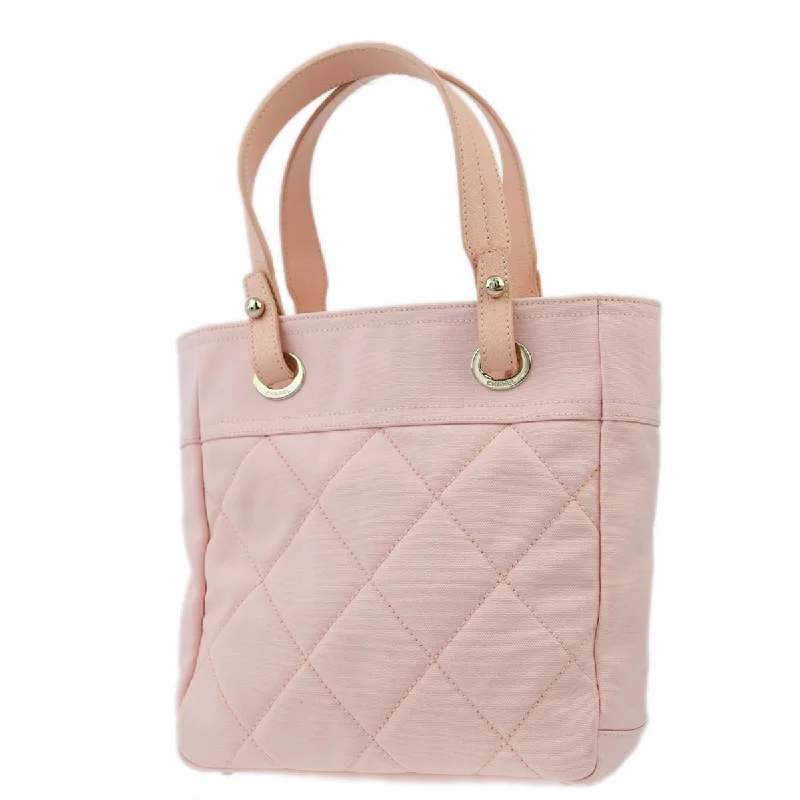 Chanel Pink Canvas Paris-Biarritz PM Tote Handbag