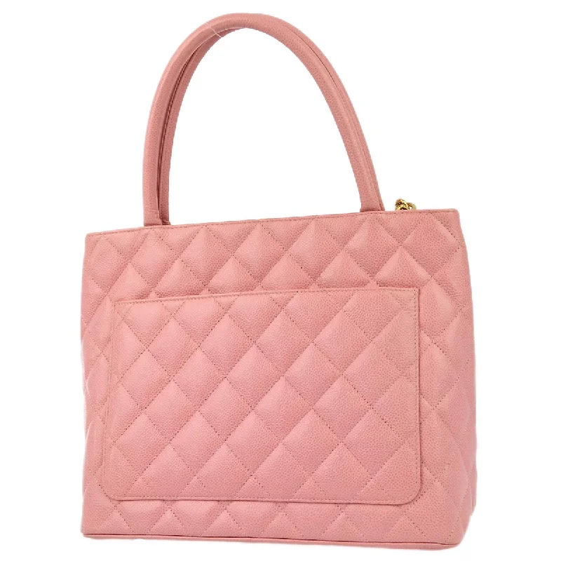 Chanel Pink Caviar Medallion Tote Handbag