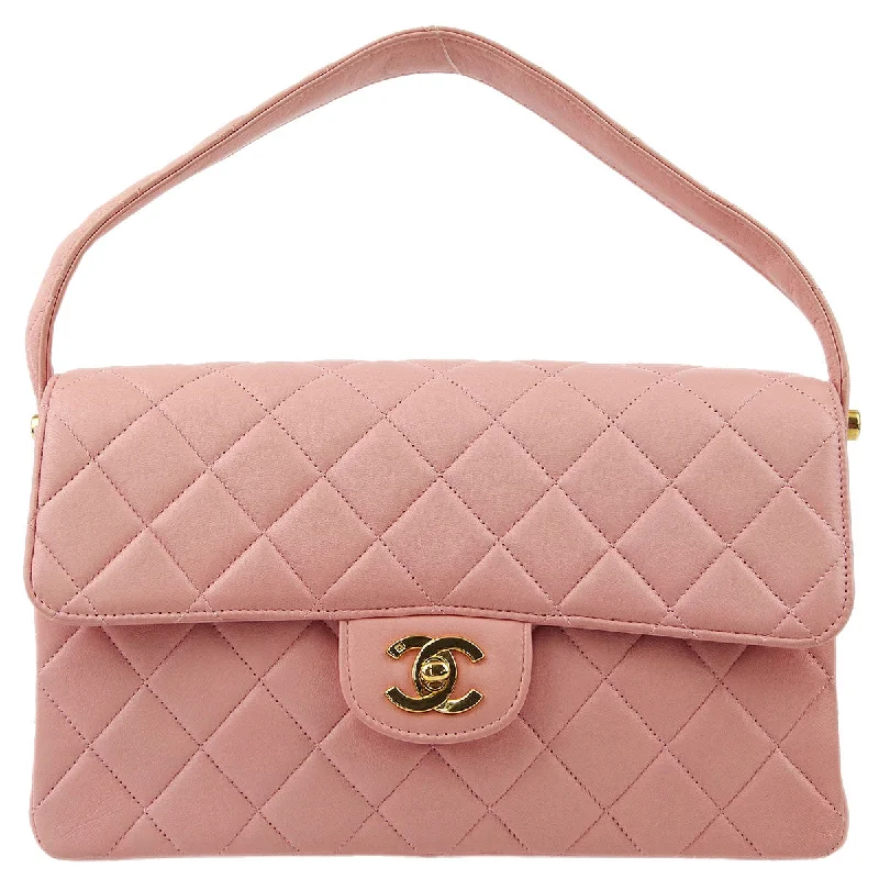 Chanel Pink Lambskin Double Sided Classic Flap Handbag