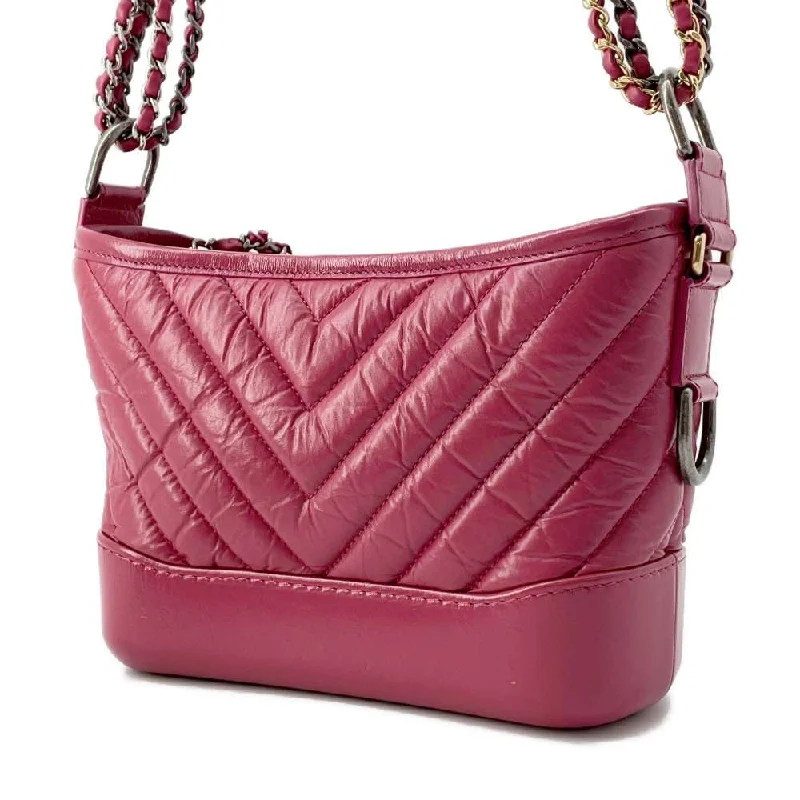 CHANEL Gabriel Hobo Bag Pink Leather