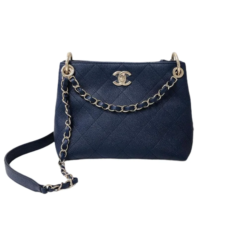 Caviar Hobo Bag Navy Blue