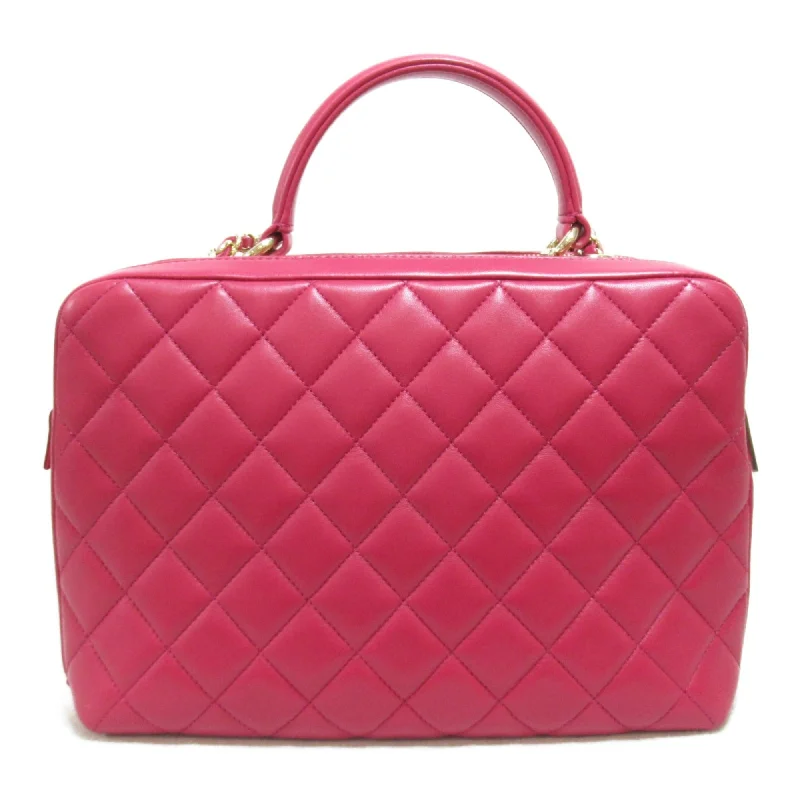 CHANEL 2way bowling bag Pink Lambskin [sheep leather]