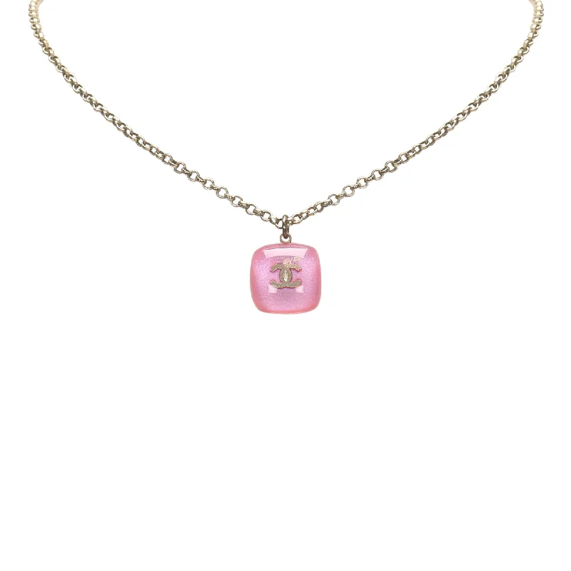 CC Pendant Necklace Pink