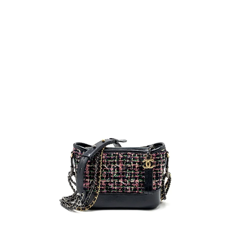 Chanel Small Gabrielle Hobo Bag Tweed/Calfskin Multicolour/multicolour hardware