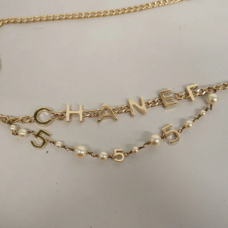 CHANELAuth  Chain Belt Gold Metal Women's Chain Belt Gold